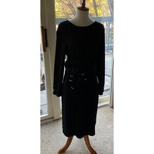 St. John Black Long Sleeve Dress